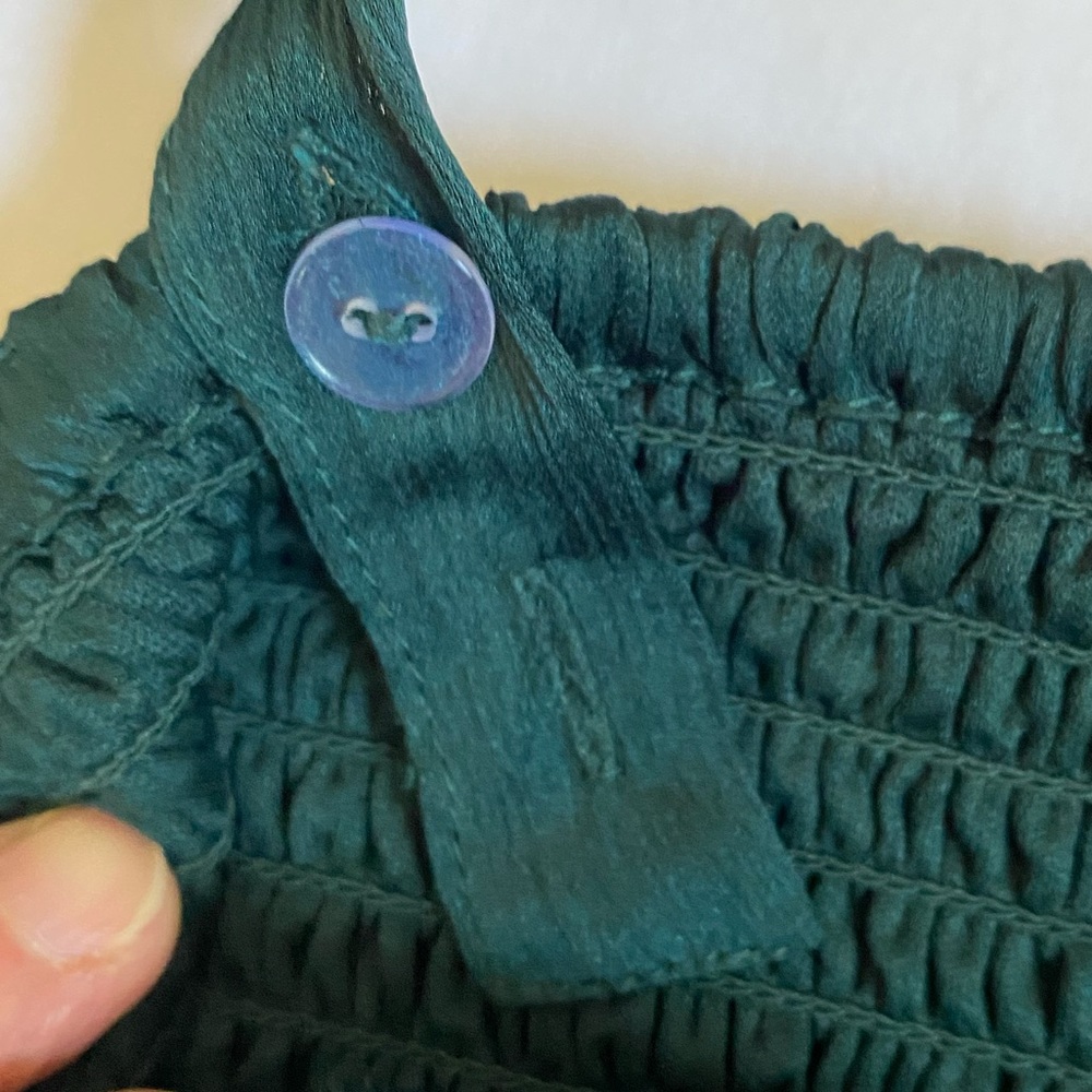 Emerald Green Satin Crop Bustier Bra Halter Going Out Top Medium Whimsygoth - Picture 10 of 12